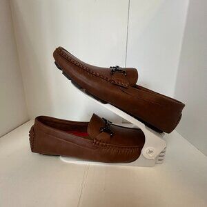 Solo Men's Faux Leather Loafers with Buckle Size 10.5